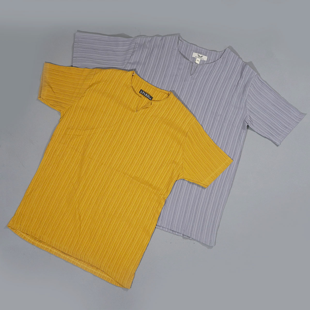 تیشرت آستین کوتاه خردلی مردانه مدل Bardia