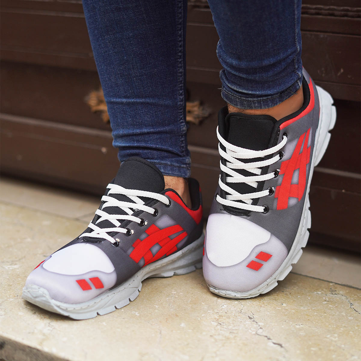 کفش ورزشی مردانه قرمزمدل Fabric