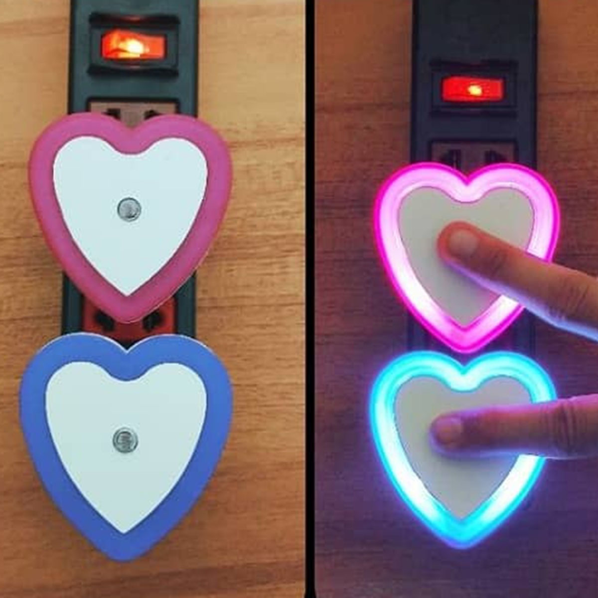 چراغ خواب سنسور دار طرح قلب Light control