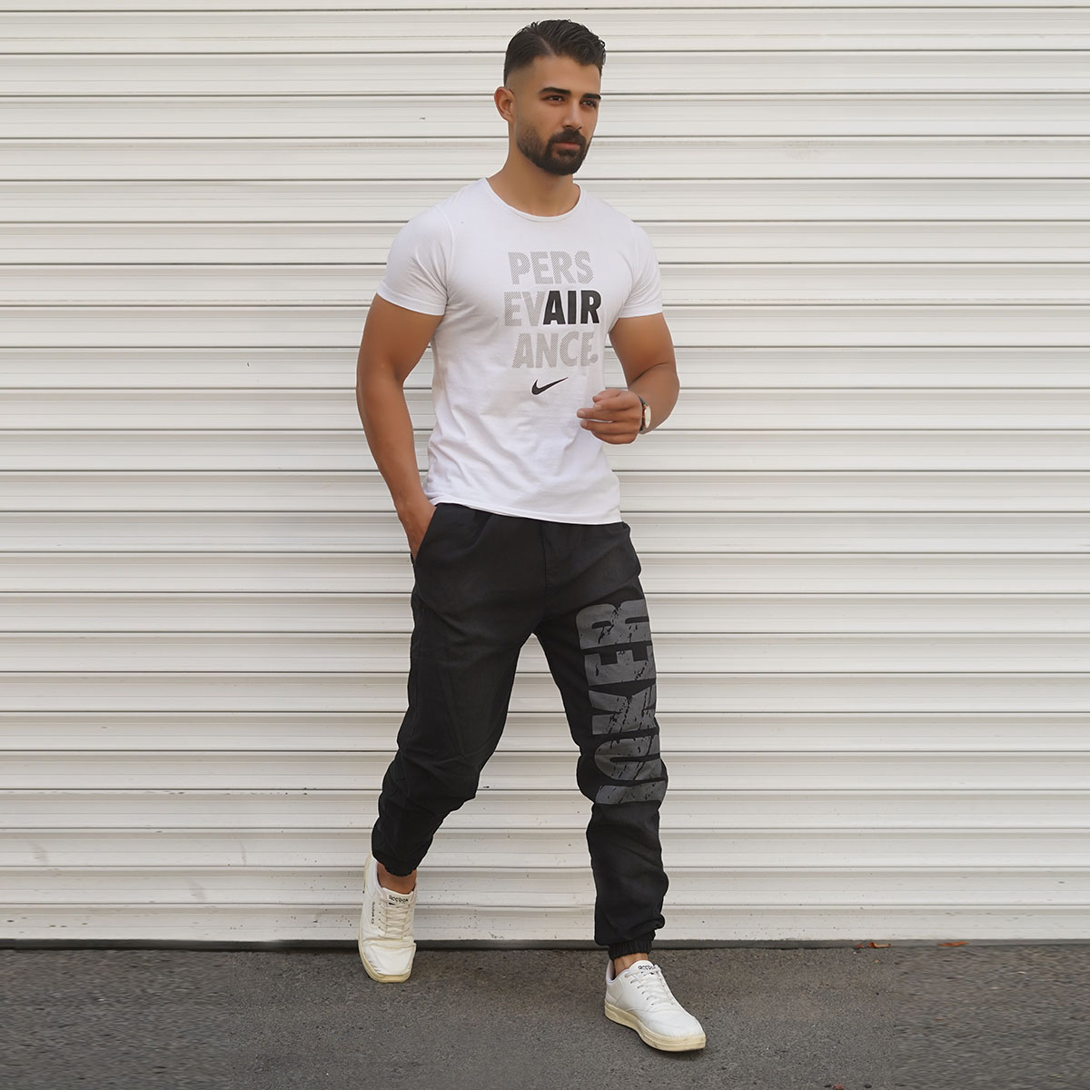 شلوار اسلش مردانه مشکی مدل JOKER