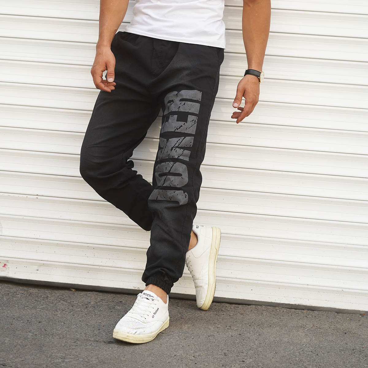 شلوار اسلش مردانه مشکی مدل JOKER