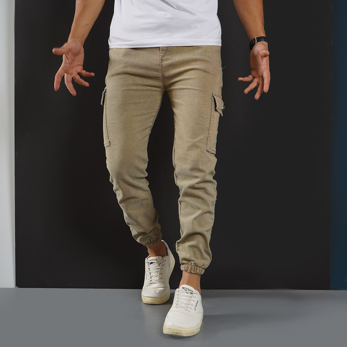 شلوار اسلش خاکی مردانه مدل ARAZ