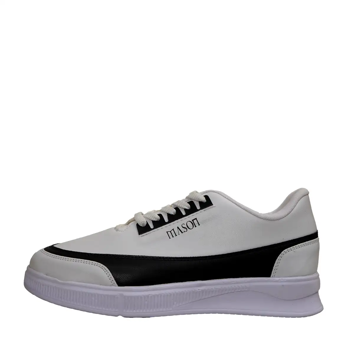 کفش تخت مردانه سفید مشکی مدل Mason