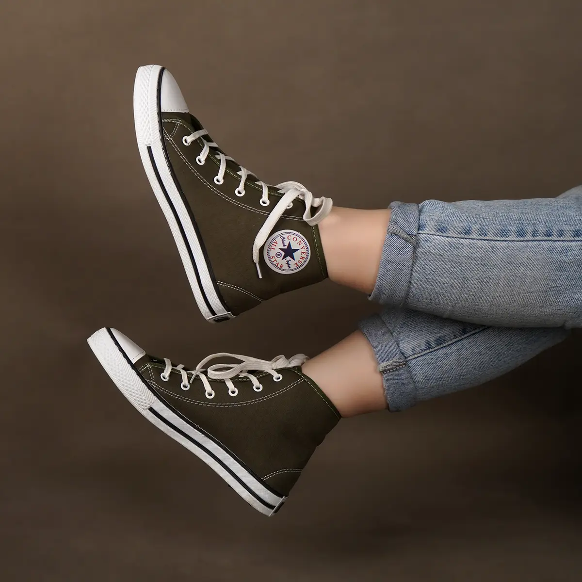 کفش ورزشی ساقدار سبز All Star زنانه مدلMobina