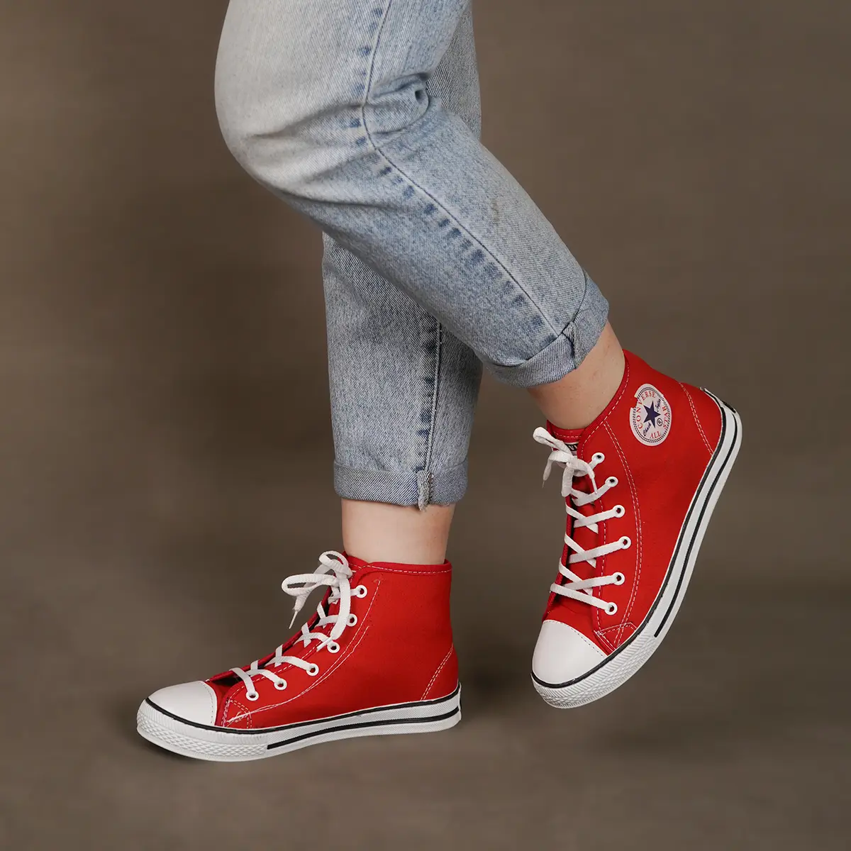 کفش ورزشی ساقدار قرمز All Star زنانه مدلMobina