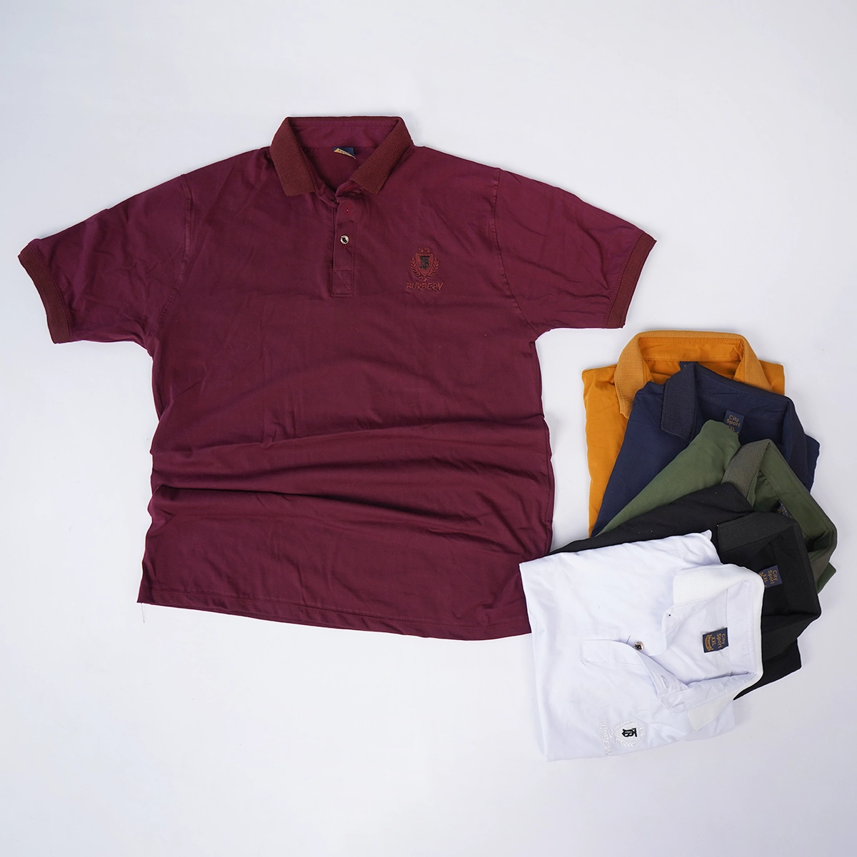 تیشرت یقه دار سبز مردانه مدل Taha