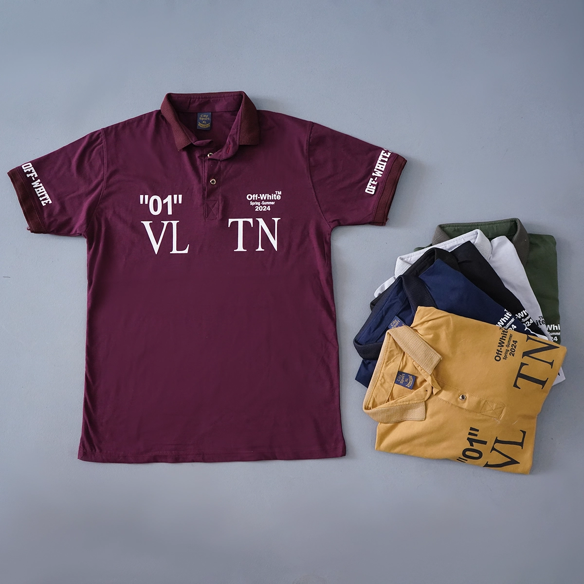 تیشرت مردانه خردلی مدل 01-LV