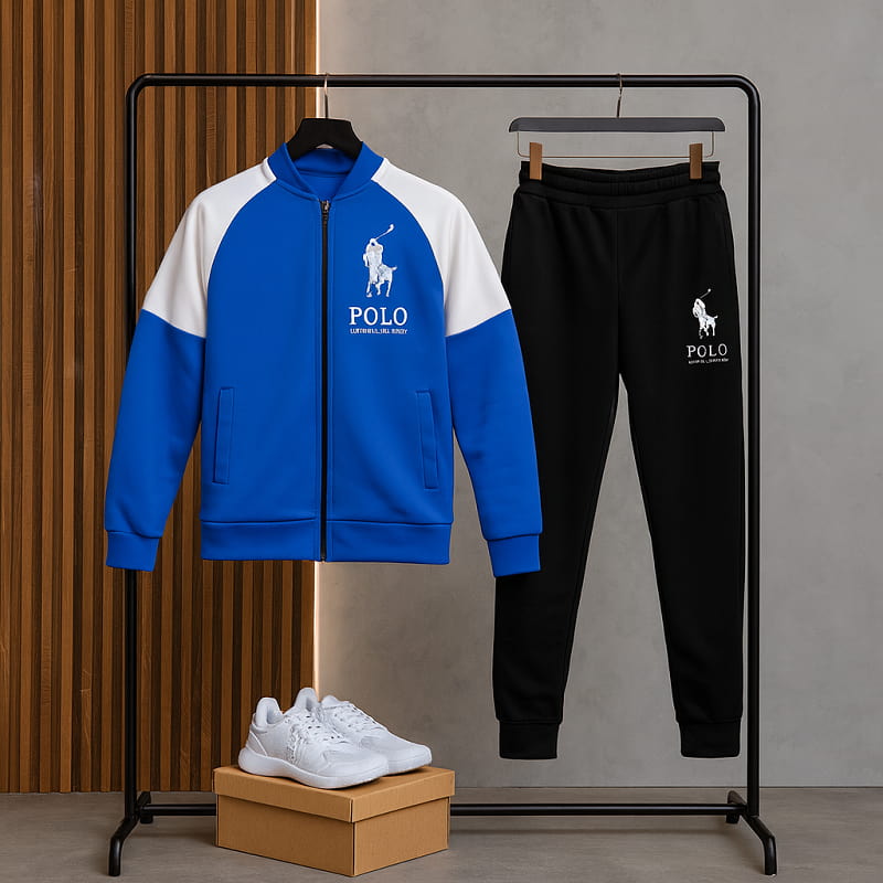 ست سوییشرت شلوار polo مردانه آبی تیره مدل Zarya