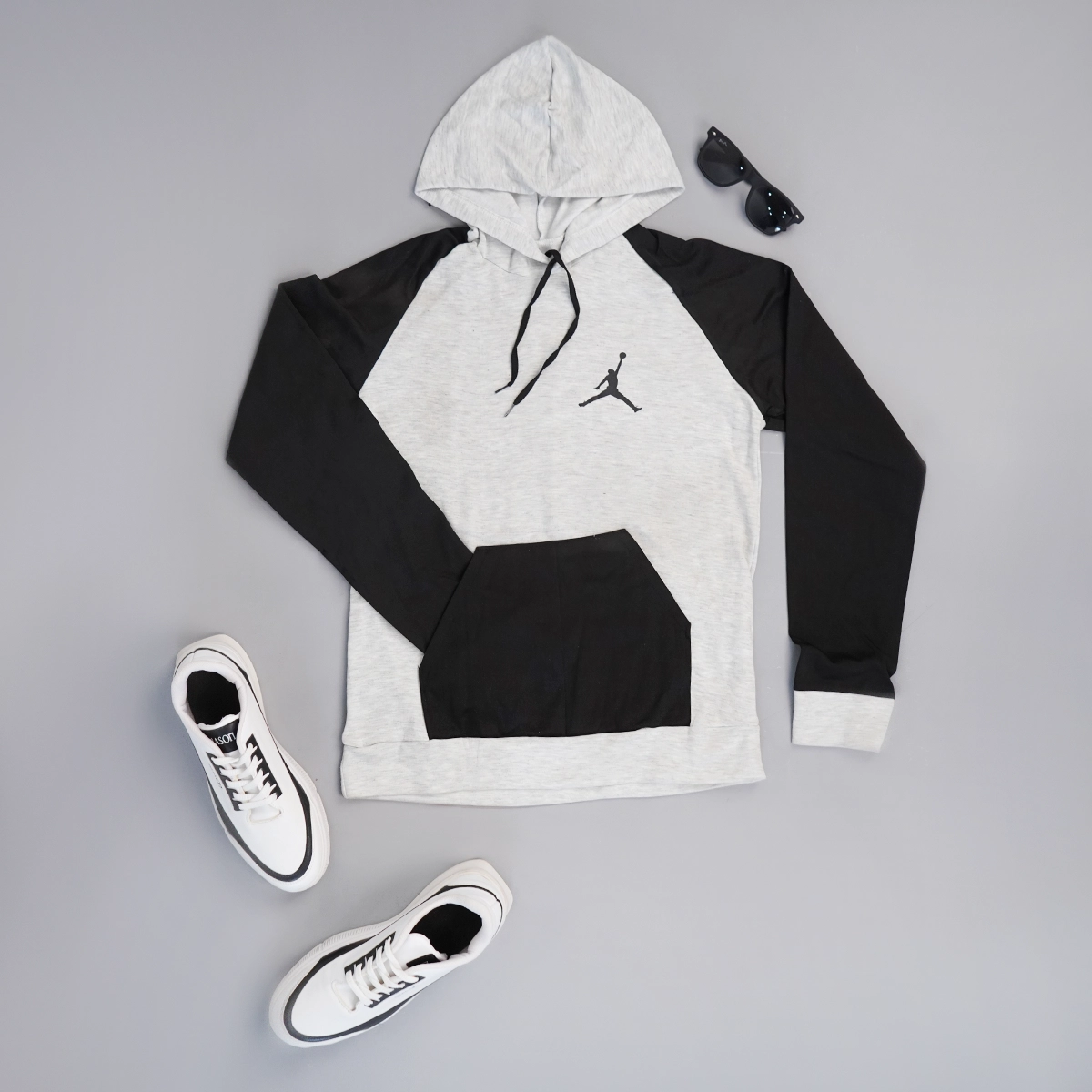 هودی مردانه طوسسی مدل Z160