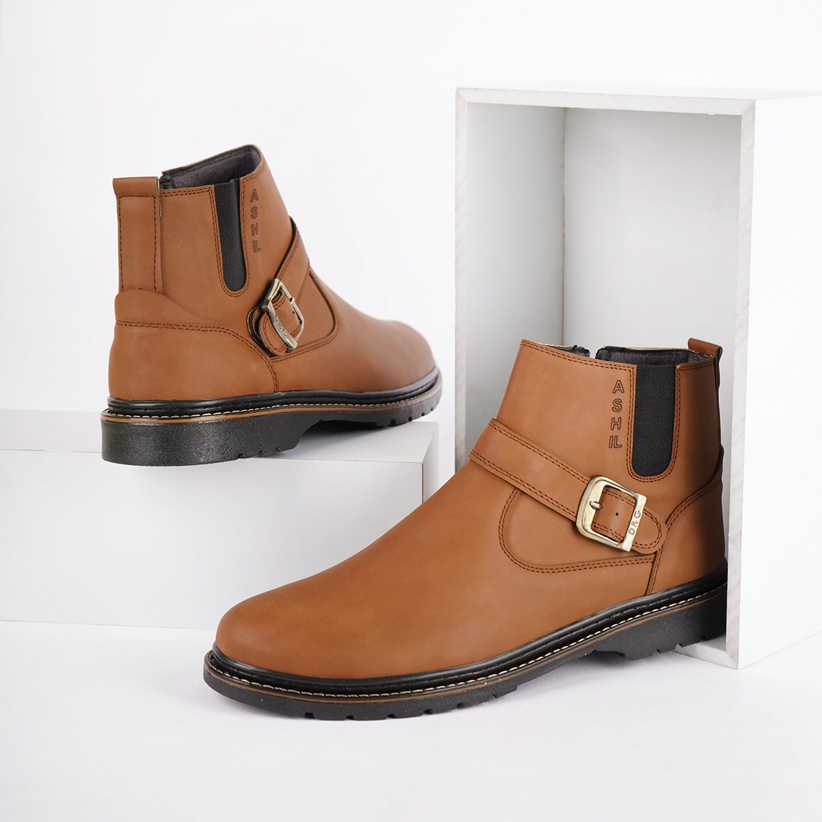 نیم بوت قهوه ای مردانه مدل Sorush