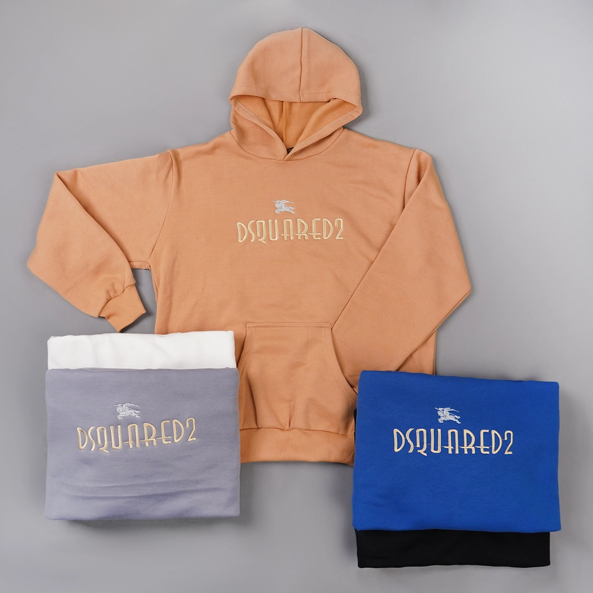 هودی مردانه طوسی DSQUARED2 مدلBehrad