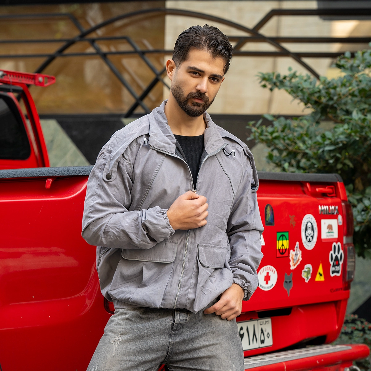 کاپشن میکرو طوسی مردانه مدل Panama