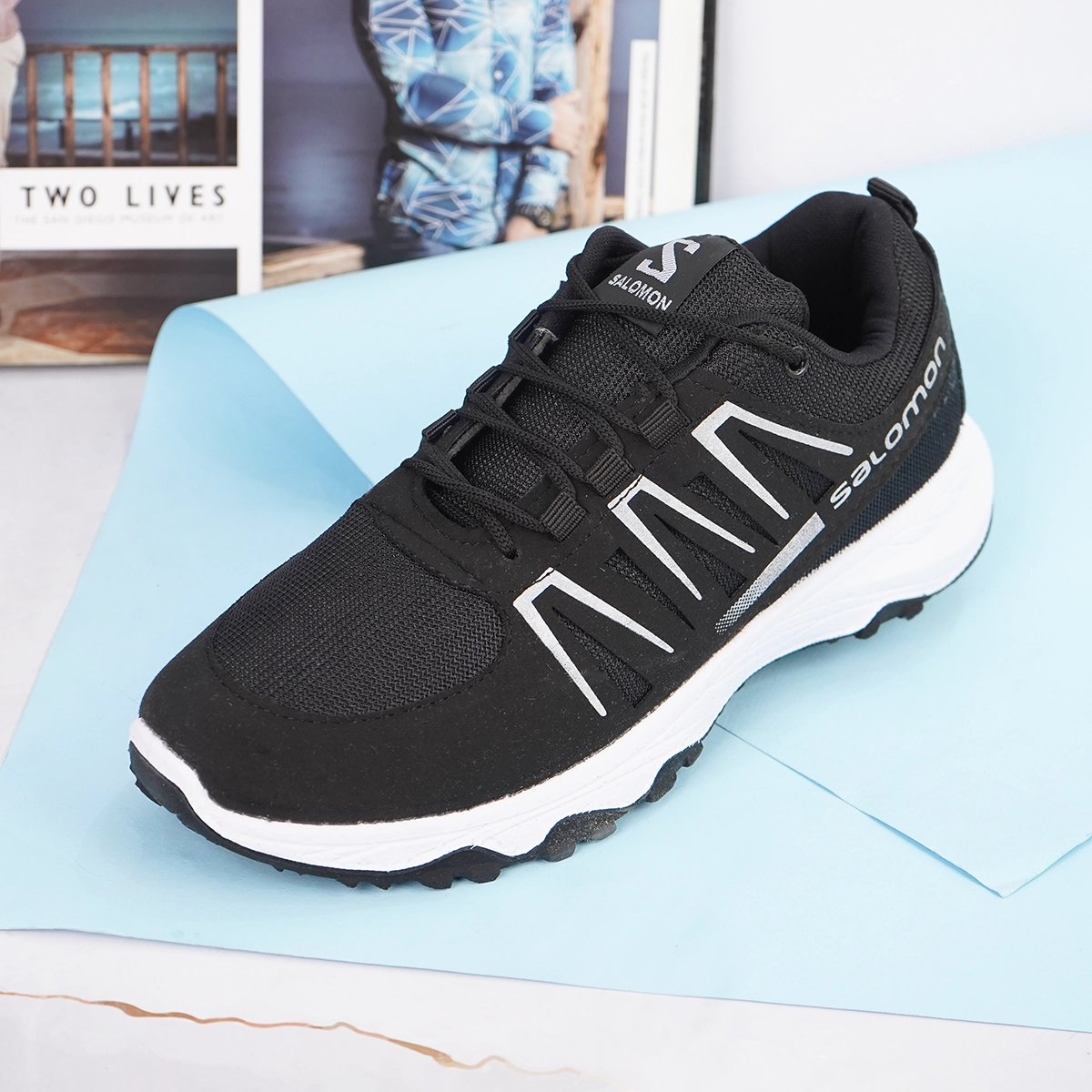 کفش ورزشی مردانه مشکی سفید Salomon مدل BAHRAM