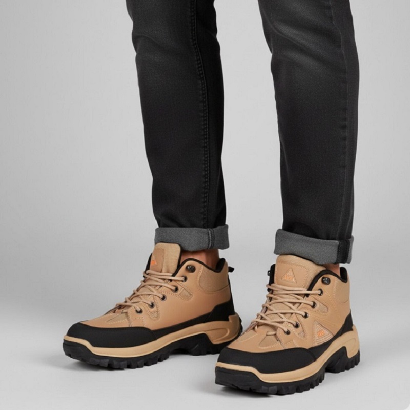 کفش ساقدار مردانه کرم مدل JAX