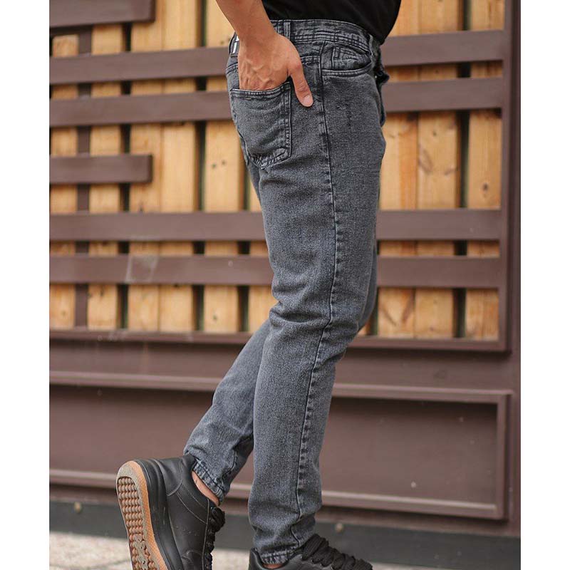 شلوار جین مام استایل ذغالی مردانه مدل Barad