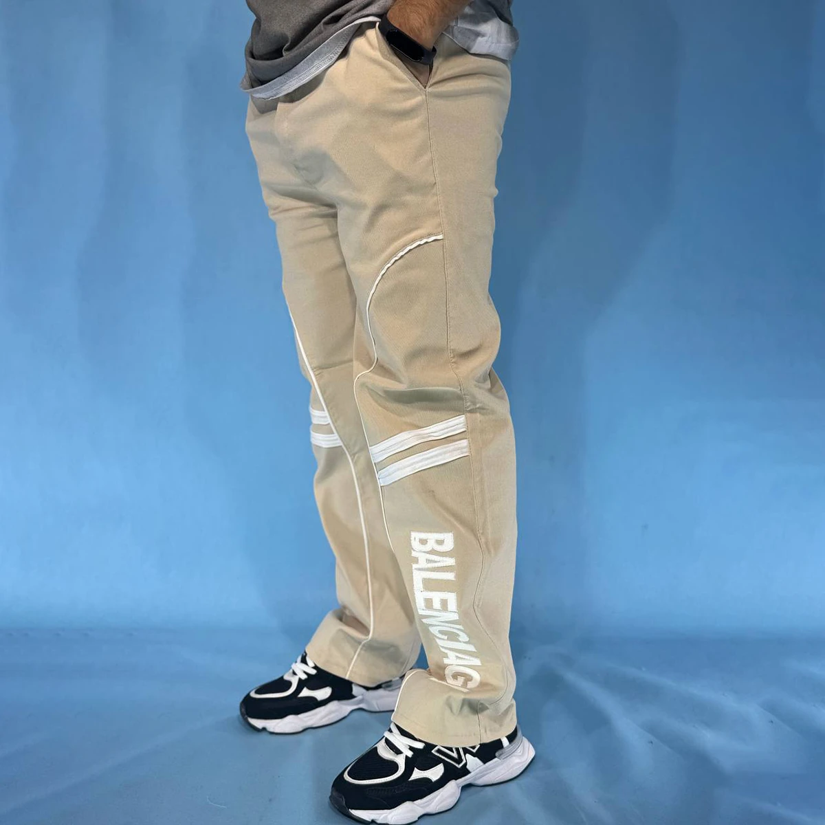 شلوار مردانه کرم مدلBalenci