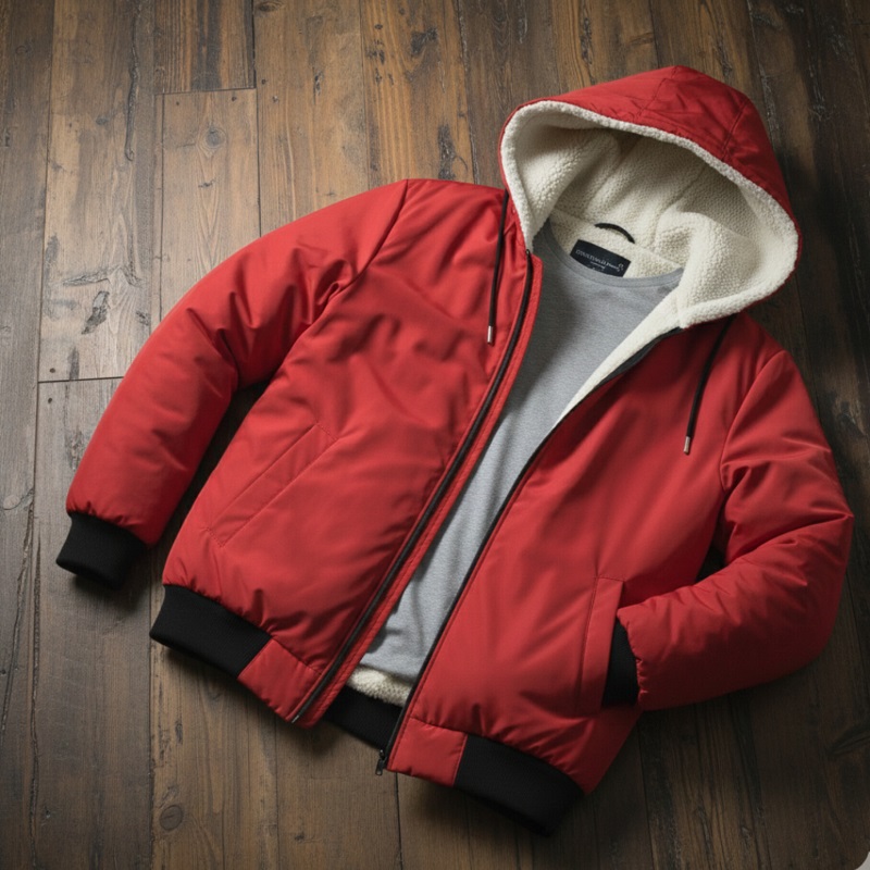 کاپشن ضدآب داخل خزتدی-قرمز