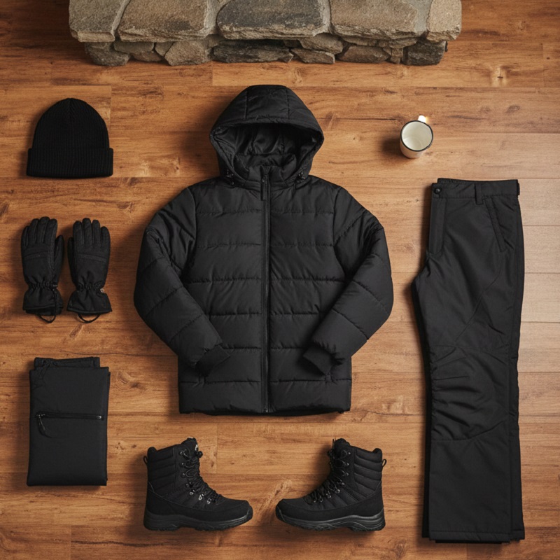 کاپشن بادی مشکی مردانه مدل Arshan-مشکی