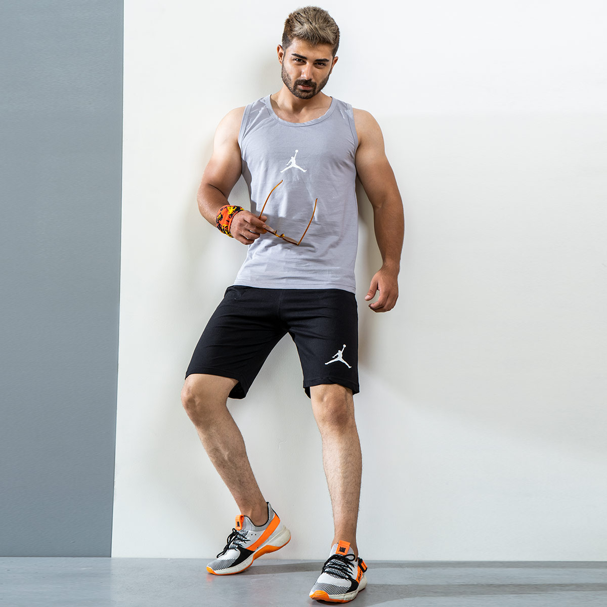 ست رکابی شلوارک Jordan مردانه مدل Rembo