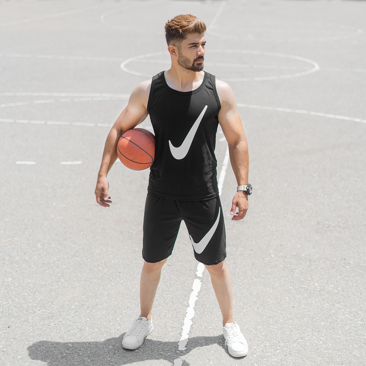 ست رکابی شلوارک Nike مردانه مدلMany