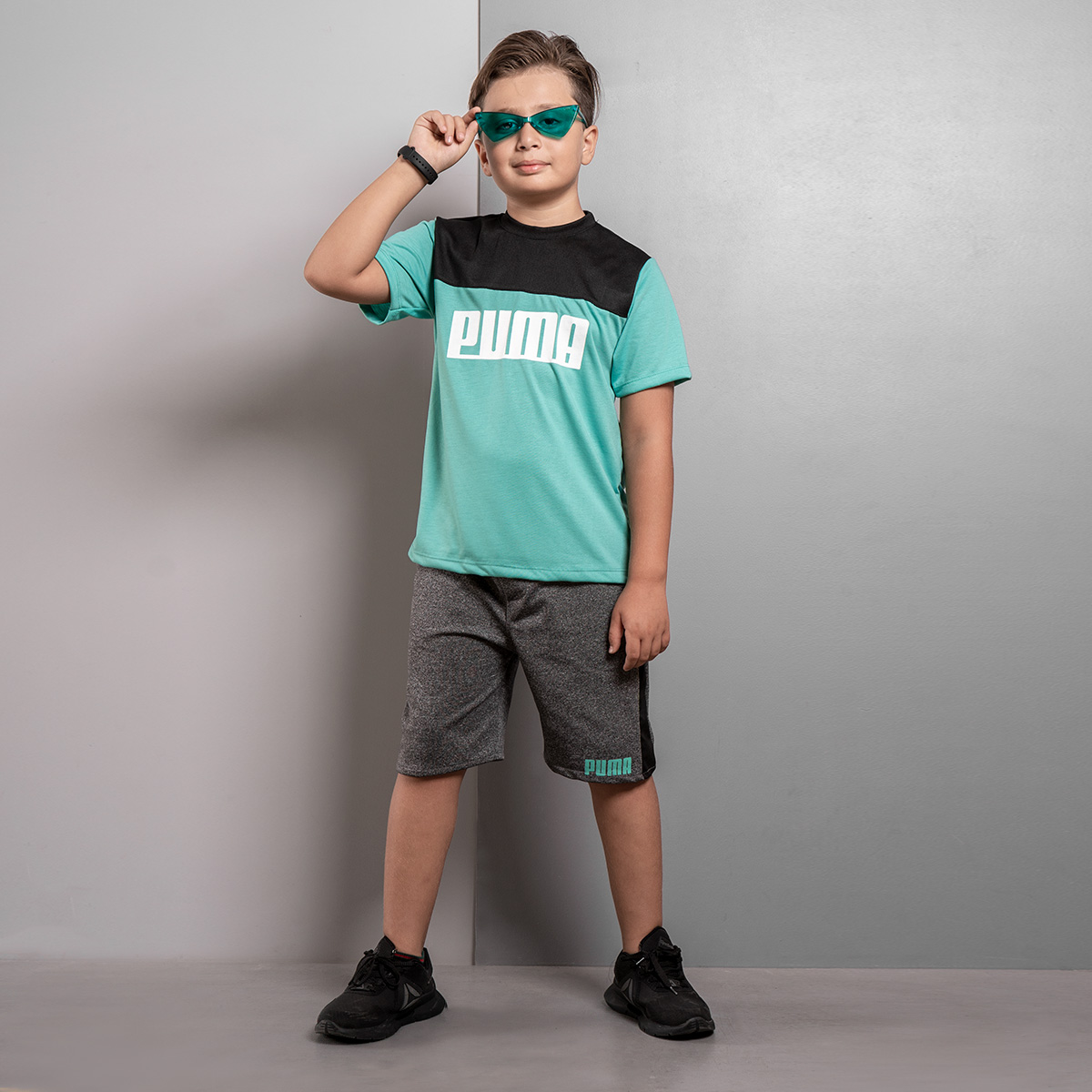 ست تیشرت شلوارک بچه گانه Pumaمدل Z164
