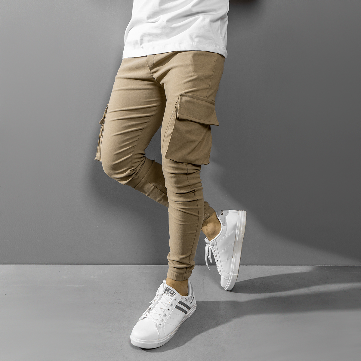 شلوار اسلش خاکی مردانه مدل Sameri(T)