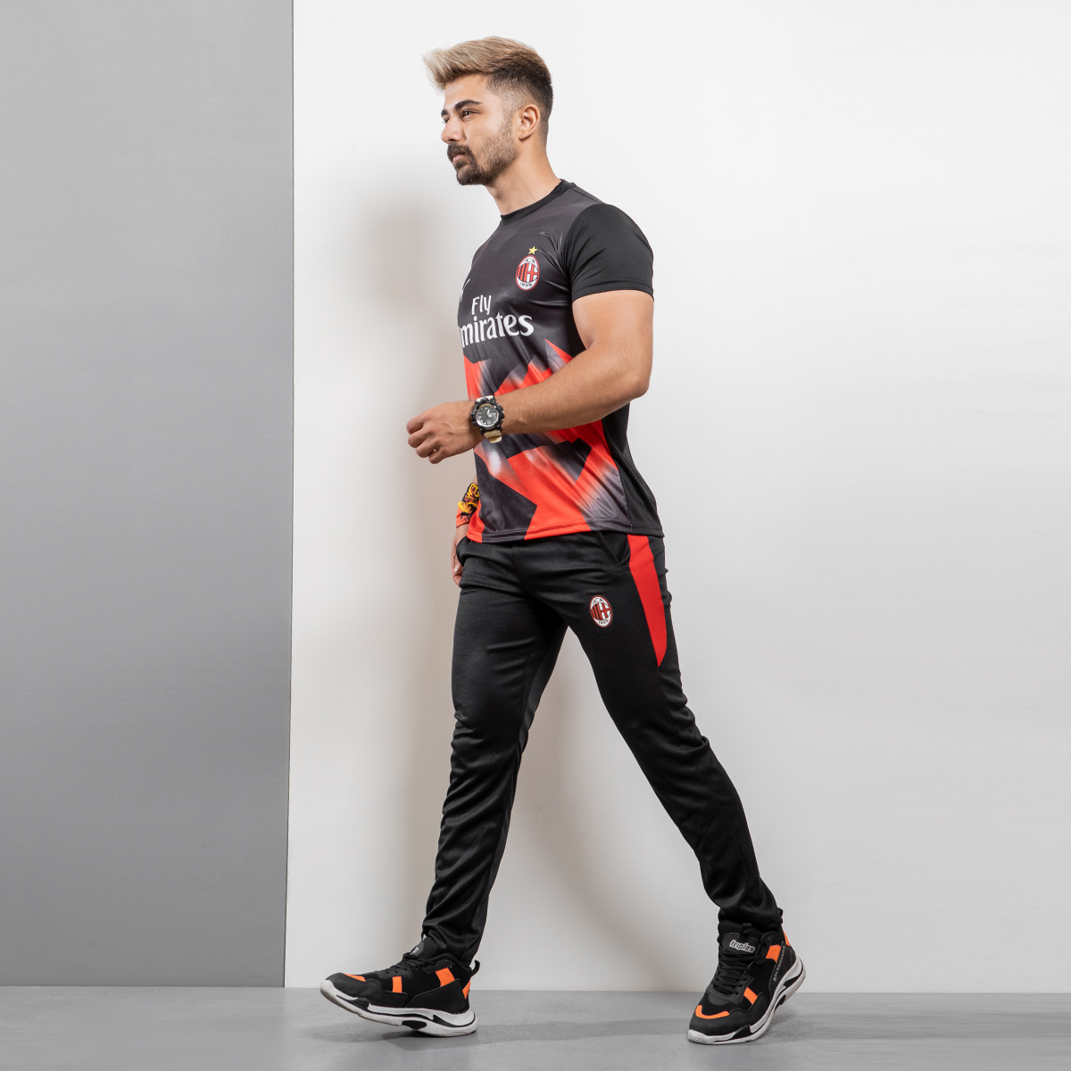 ست تیشرت شلوار Ac milan مردانه مدلLokat