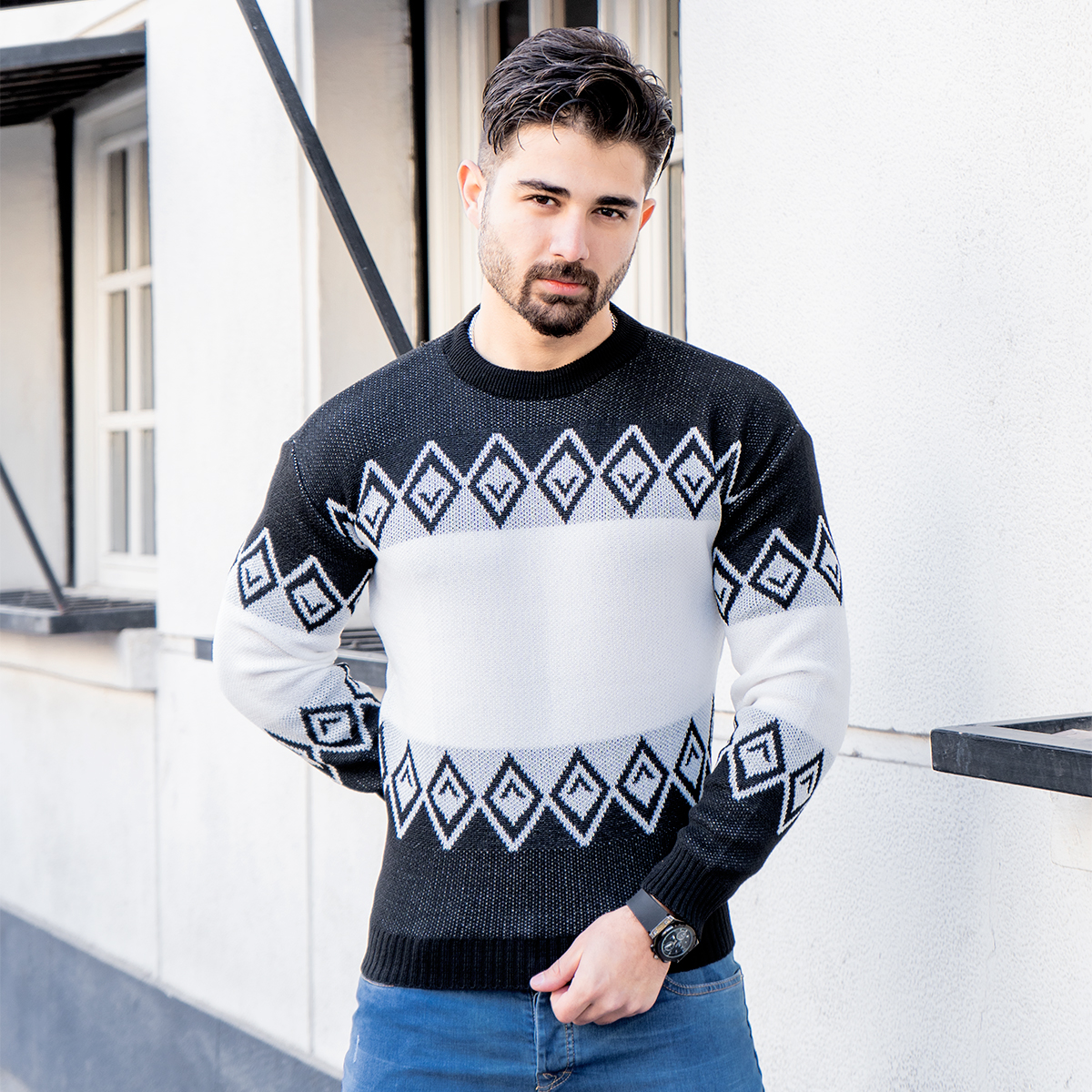 پلیور مردانه مدل Rivon