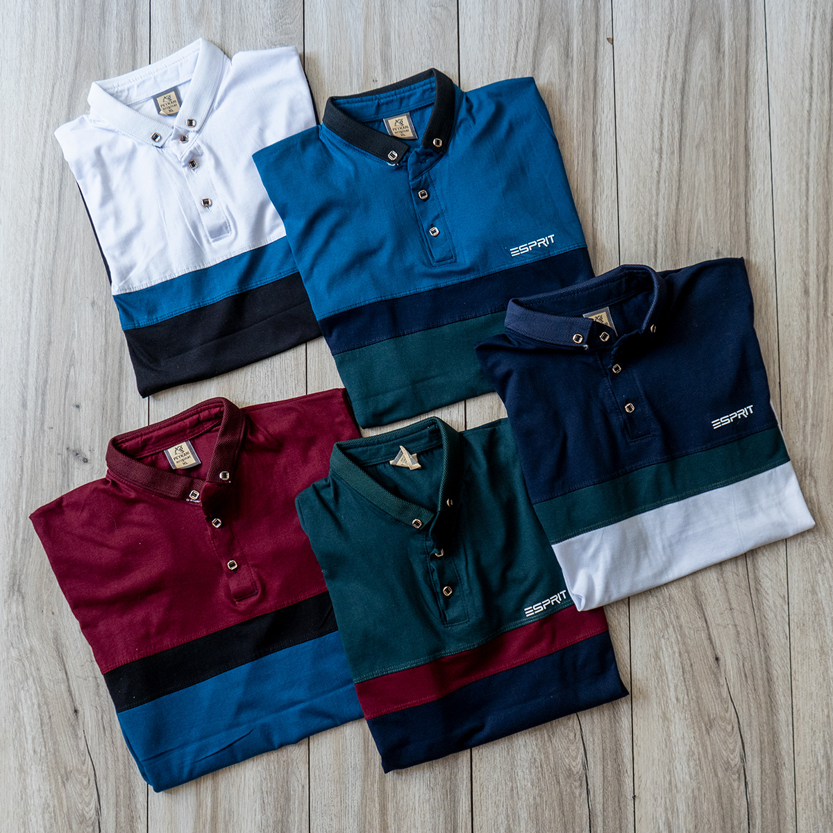 تیشرت Esprit مردانه سفید مشکی مدل Sonada