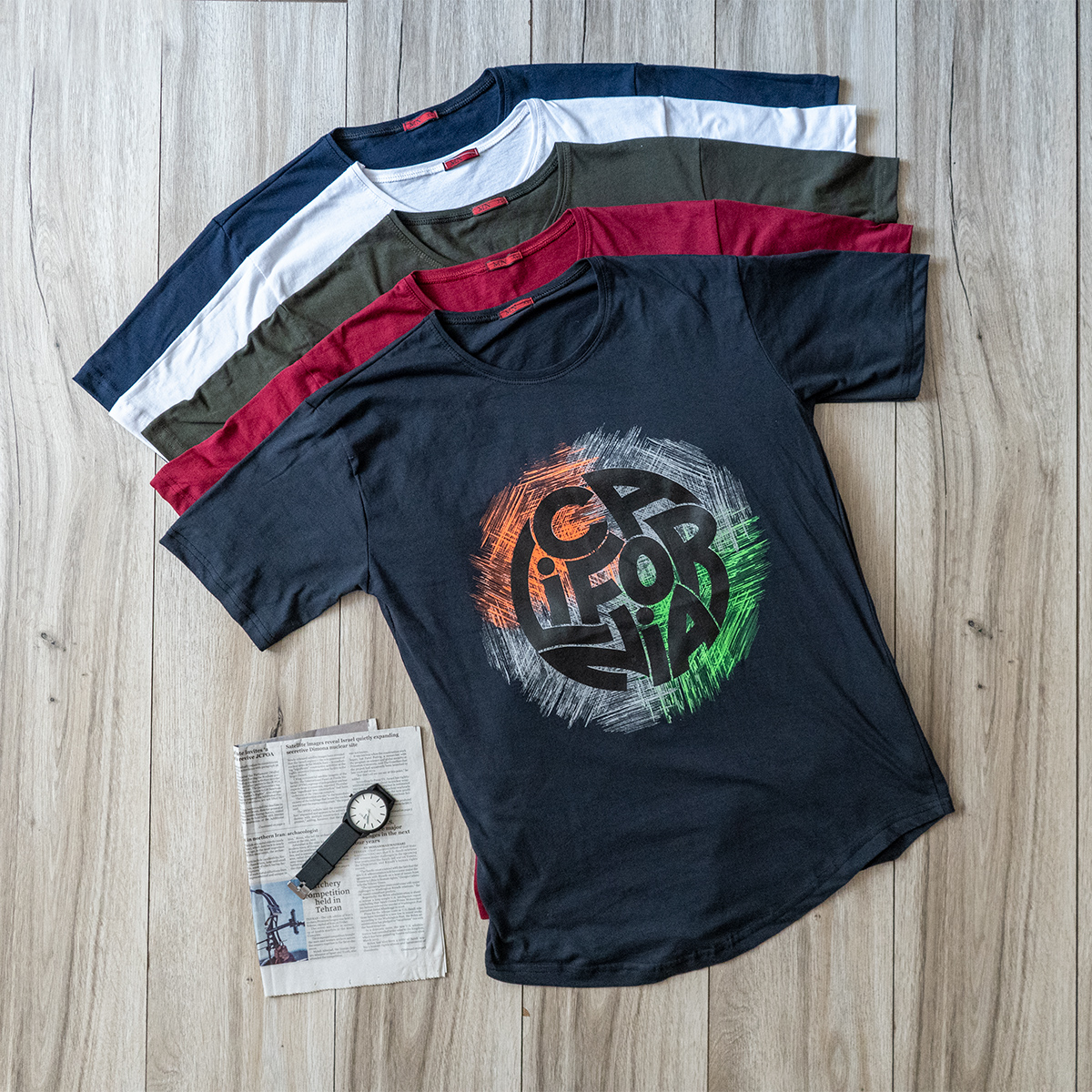 تیشرت مردانه سبز مدل Coda