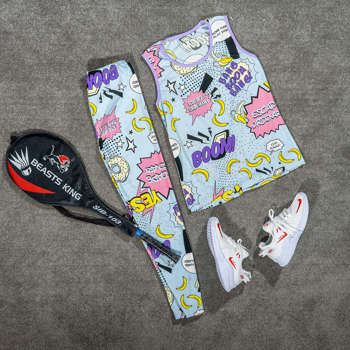 ست تاپ و ساپورت زنانه آبی مدل Emily