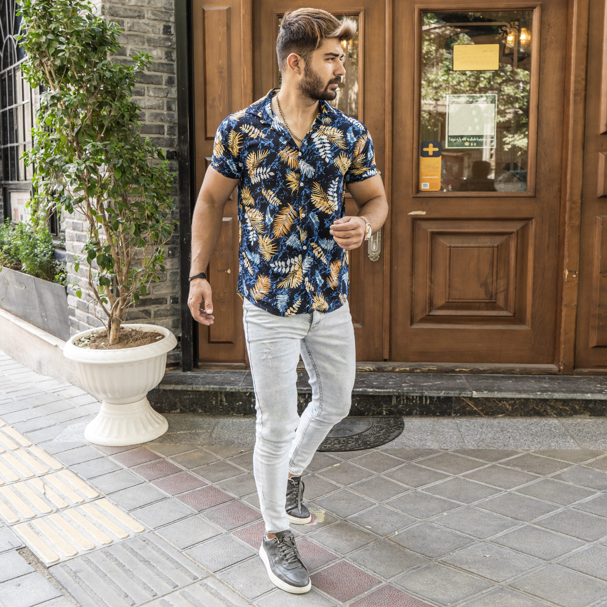 پیراهن هاوایی مردانه (T)مدل Samiyar