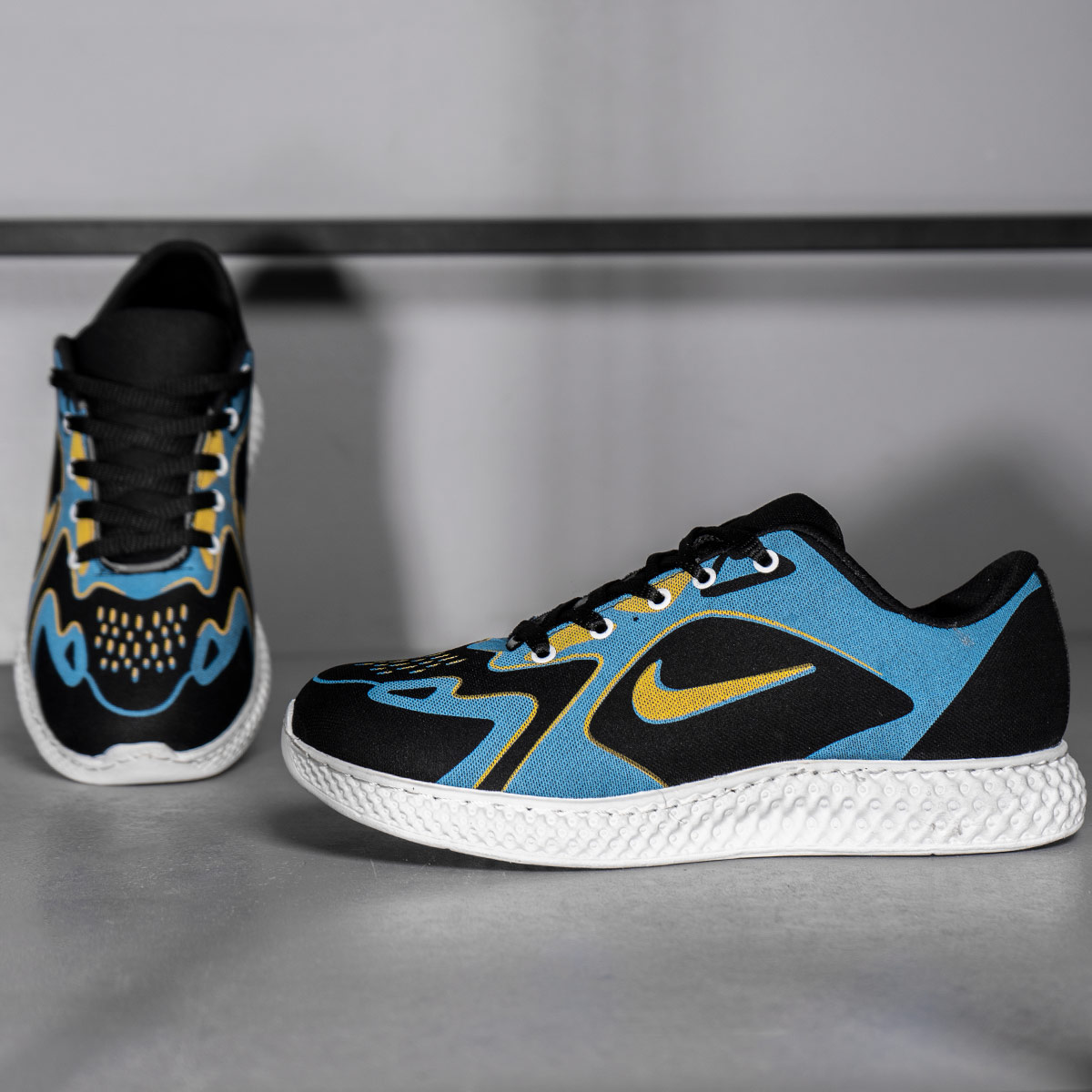 کفش ورزشی زرد آبی مردانه مدل Miden(T)