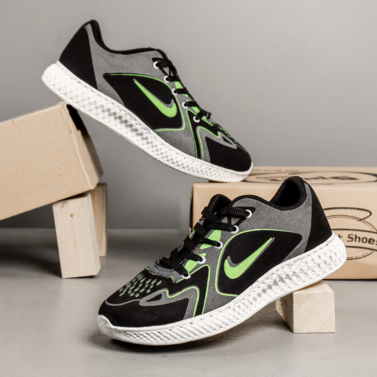 کفش ورزشی مشکی سبزمردانه مدل Miden(T)