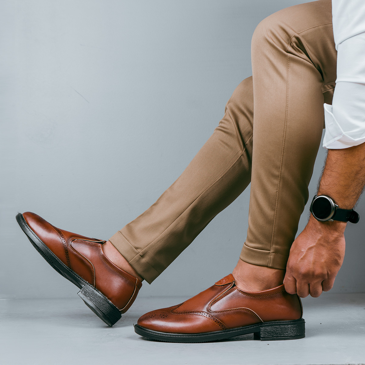 کفش رسمی مردانه قهوه ای مدل Woria