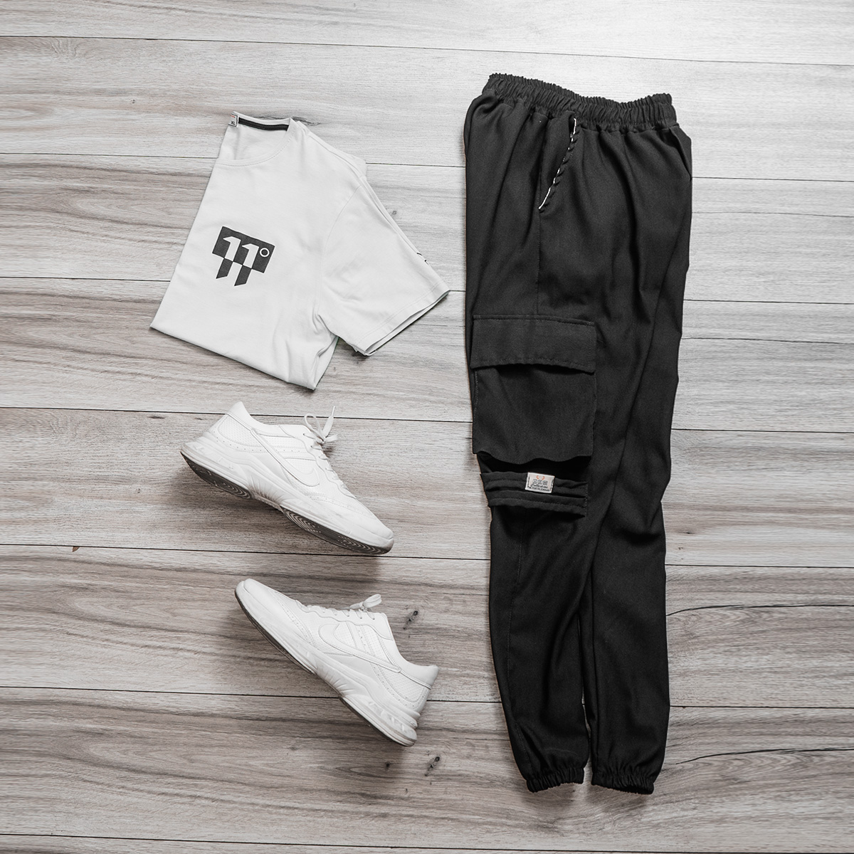 شلوار اسلش مردانه مشکی مدل Ermin